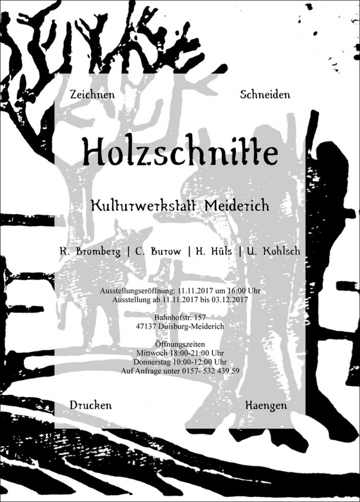 Kulturwerkstatt Duisburg-Meiderich: Vernissage der Ausstellung „Holzschnitte“ Kulturwerkstatt Duisburg-Meiderich: Vernissage der Ausstellung „Holzschnitte“