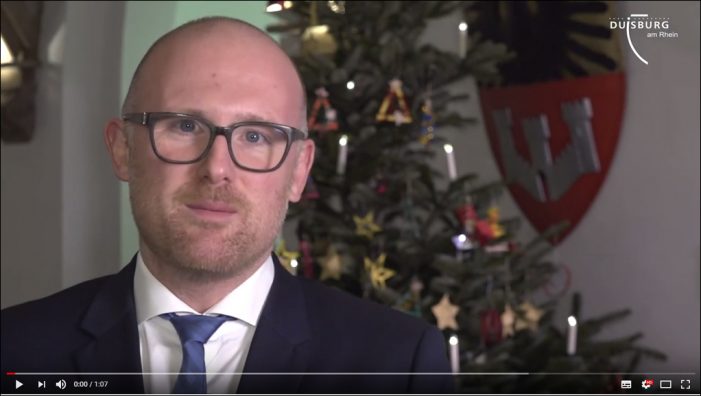 Weihnachtsgruß 2018 von Duisburgs Oberbürgermeister Sören Link
