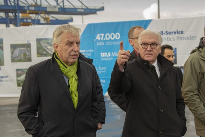 Duisburger Hafen empfing Bundespräsident: Steinmeier besuchte logport I und startport