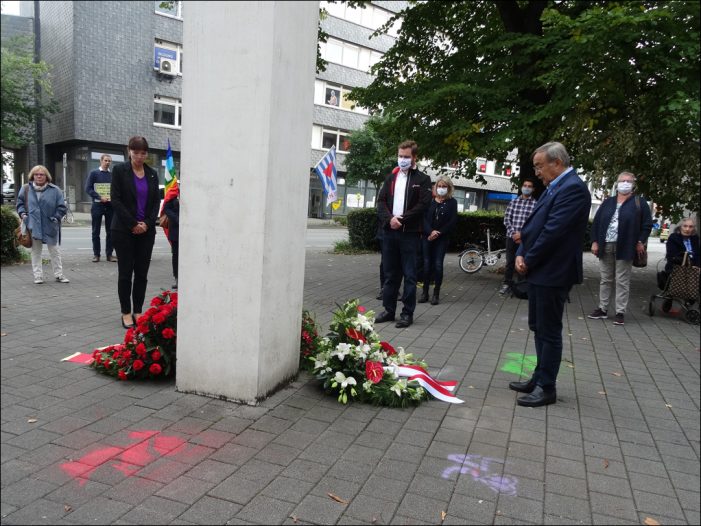 DGB Duisburg-Niederrhein: Antikriegstags-Gedenken unter Corona-Bedingungen DGB Duisburg-Niederrhein: Antikriegstags-Gedenken unter Corona-Bedingungen