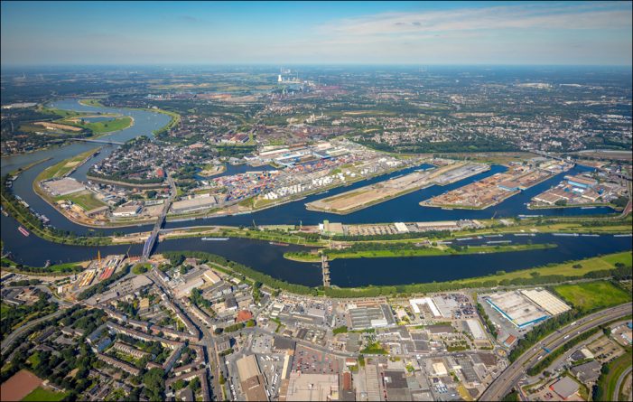 Im Duisburger Hafen entsteht das erste klimaneutrale Containerterminal Europas   auf Basis von Wasserstofftechnologie
