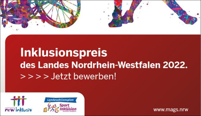 NRW-Stiftung beteiligt sich mit Sonderpreis: Heimat ohne Hindernisse – Inklusionspreis NRW ausgelobt NRW-Stiftung beteiligt sich mit Sonderpreis: Heimat ohne Hindernisse – Inklusionspreis NRW ausgelobt