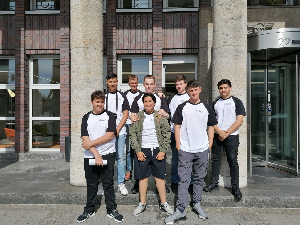 Schüler der Arbeitsgruppe BeWiesen! Foto: Stadt Duisburg.