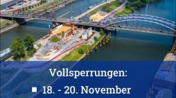 Einschwimmen der neuen Brücken erfordert Sperrung des Karl-Lehr-Brückenzuges in Duisburg