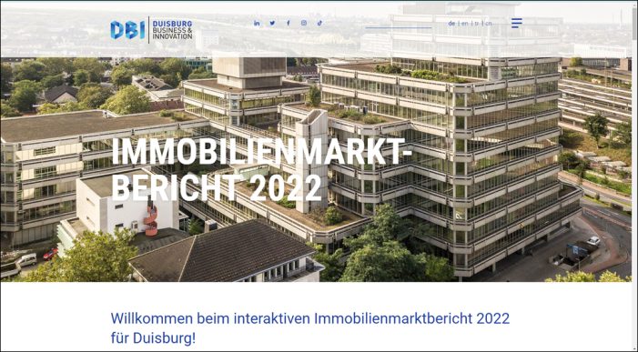 Duisburg: interaktiv und innovativ – der Immobilienmarkt-Jahresbericht 2022